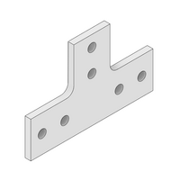 MODULAR SOLUTIONS TIE PLATE 135MM X 135MM X 6MM&lt;BR&gt;T SHAPE WITH STAINLESS STEEL HARDWARE